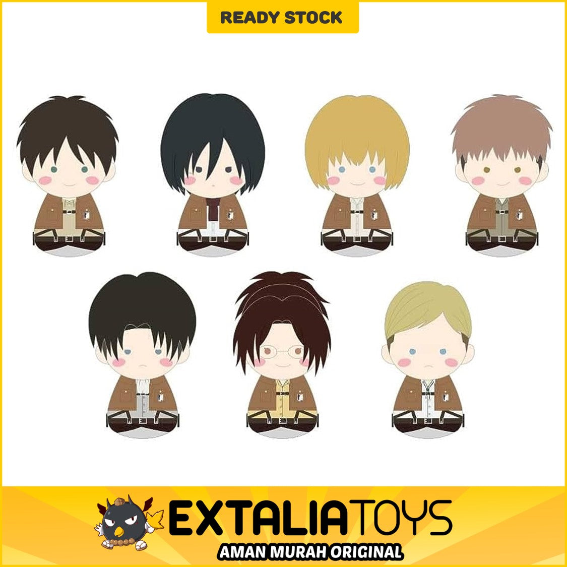 Fukubuku Collection Attack on Titan Trading Mascot (Random/Set) Fukubuku Collection Attack on Titan Trading Mascot (Random/Set)